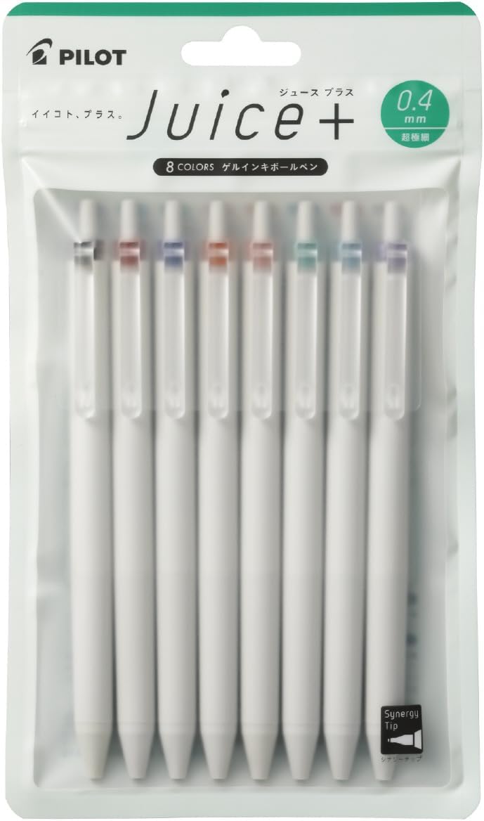 Pilot Gel Ballpoint Pen, Juice Plus, 0.4, Set of 8 Colors, LJL148C PILOT